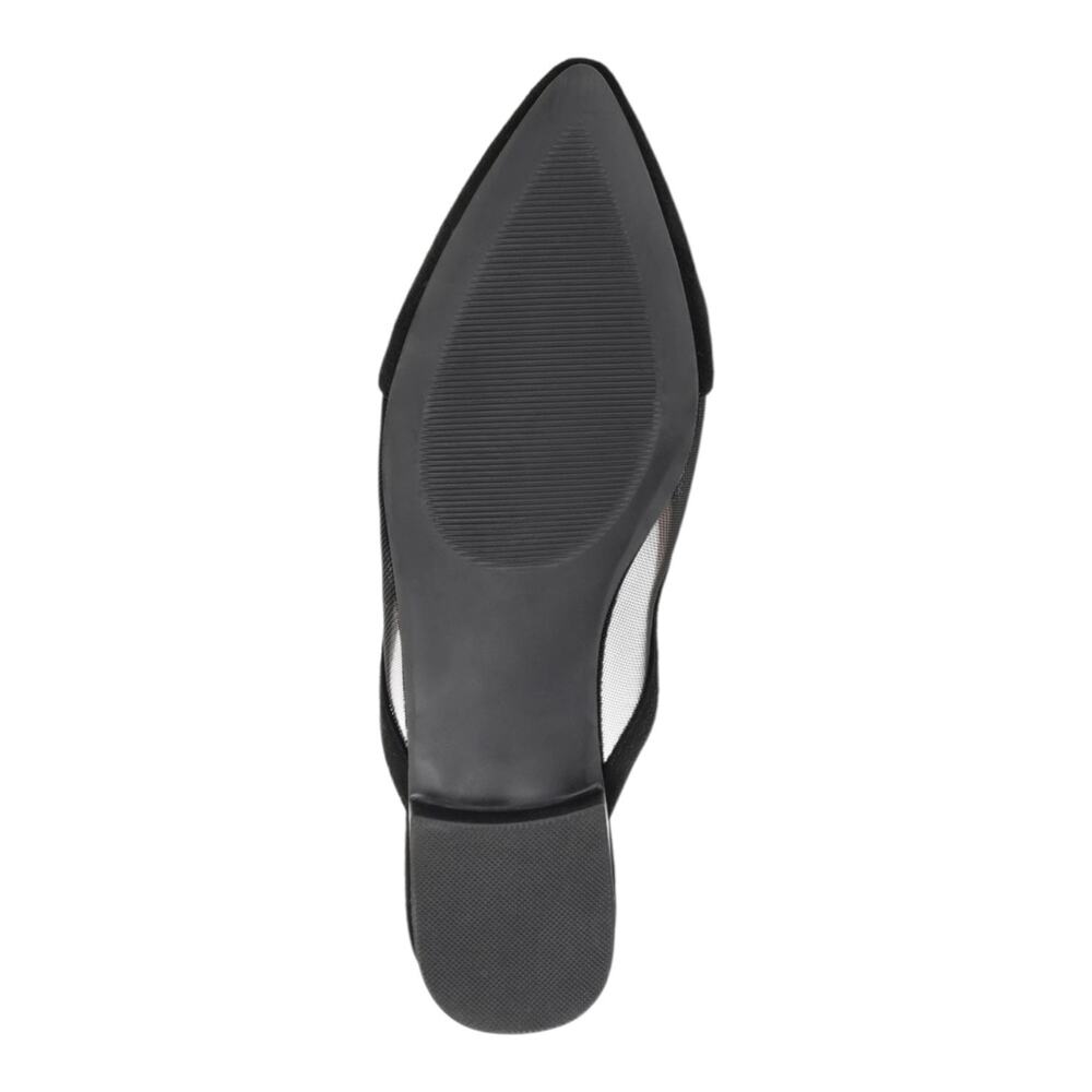 Journee Women's Reeo Mesh Pointed Toe Slip On Mules Black Size 8 - Picture 4 of 4